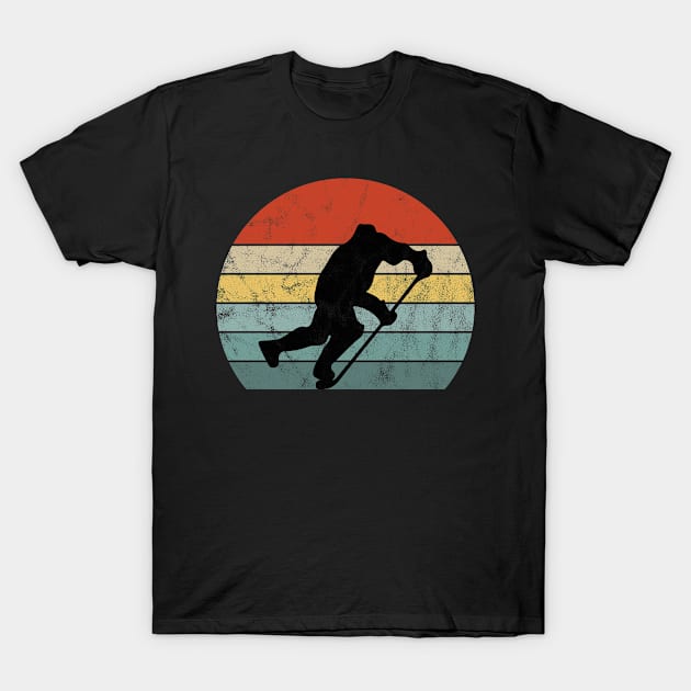 Hockey Player Vintage Look T-Shirt by BlendedArt